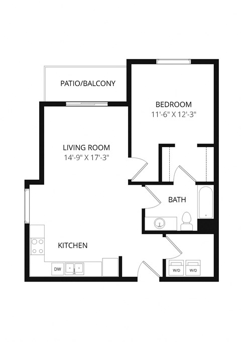 bedroom floor plan | apartments for rent in brookhaven ga | the mille brook